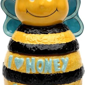 Appletree Design Tarro de galletas de abeja, 10 pulgadas Appletree Design Tarro de galletas de abeja, 10 pulgadas