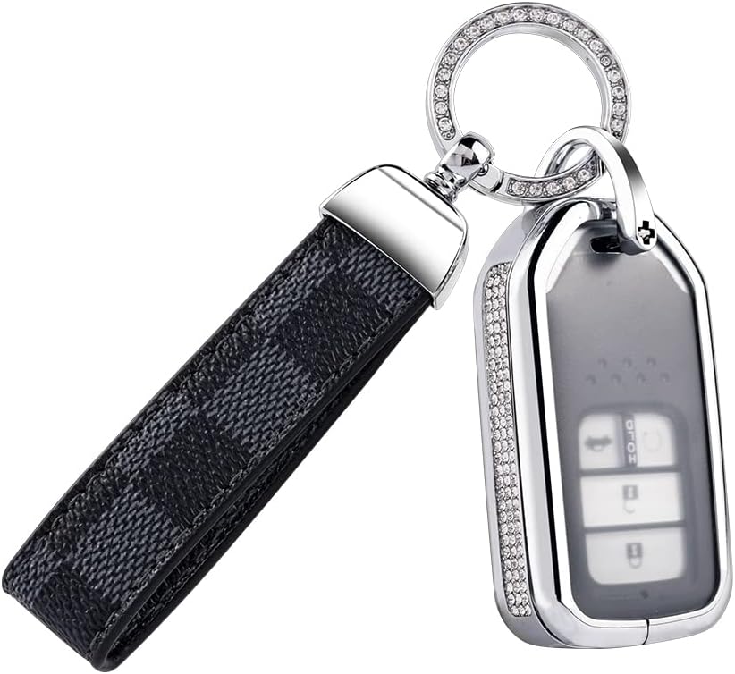 PIFOOG Funda brillante para llavero Honda Accord Civic CRV Pilot HRV Ridgeline HRV Fit Accesorios de pasaporte Funda para llave de coche Smart