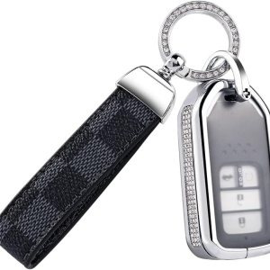 PIFOOG Funda brillante para llavero Honda Accord Civic CRV Pilot HRV Ridgeline HRV Fit Accesorios de pasaporte Funda para llave de coche Smart PIFOOG Funda brillante para llavero Honda Accord Civic CRV Pilot HRV Ridgeline HRV Fit Accesorios de pasaporte Funda para llave de coche Smart