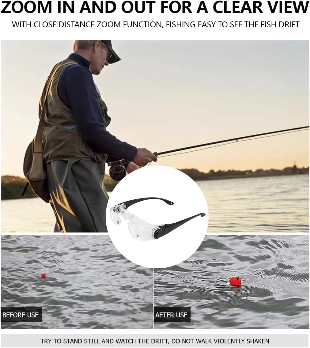 YOLUFER Lupas para TV, lupas de pesca, lupa de aumento ajustable 4X, lupa para visión de larga distancia