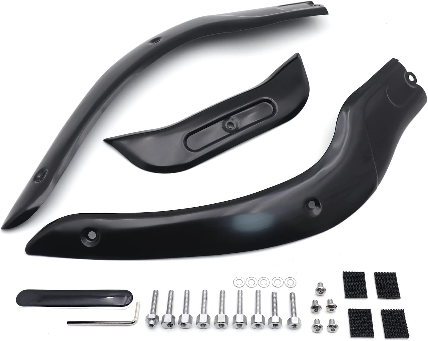 Kit de molduras de parabrisas de motocicleta compatible con H-D Road Glide 04-13 FLTR EFI FLTRI PNMT449-BK