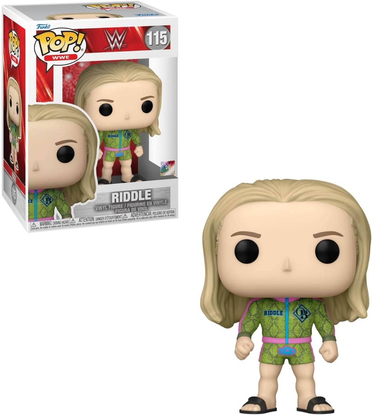 POP WWE Figura de vinilo Matt Riddle Funko (empaquetada con funda protectora de caja compatible), multicolor, 3.75 pulgadas