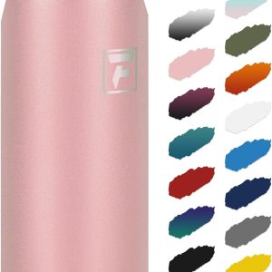 Fanhaw Botella de agua de acero inoxidable aislada de 24 onzas con tapa para beber, a prueba de fugas y sudor, con tapa antipolvo (rosa) Fanhaw Botella de agua de acero inoxidable aislada de 24 onzas con tapa para beber, a prueba de fugas y sudor, con tapa antipolvo (rosa)