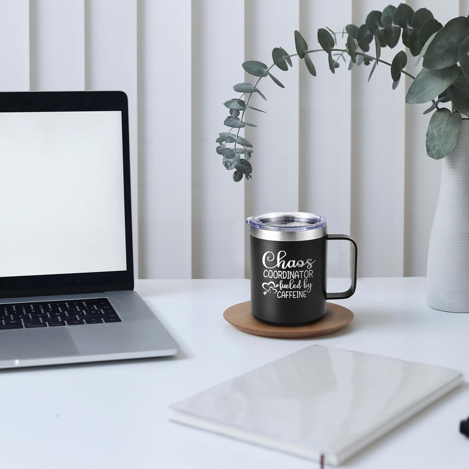 Qtencas Jefe Manager – Taza de café de acero inoxidable con cafeína para hombres, regalo de cumpleaños, regalos de Navidad para hombres, jefes,