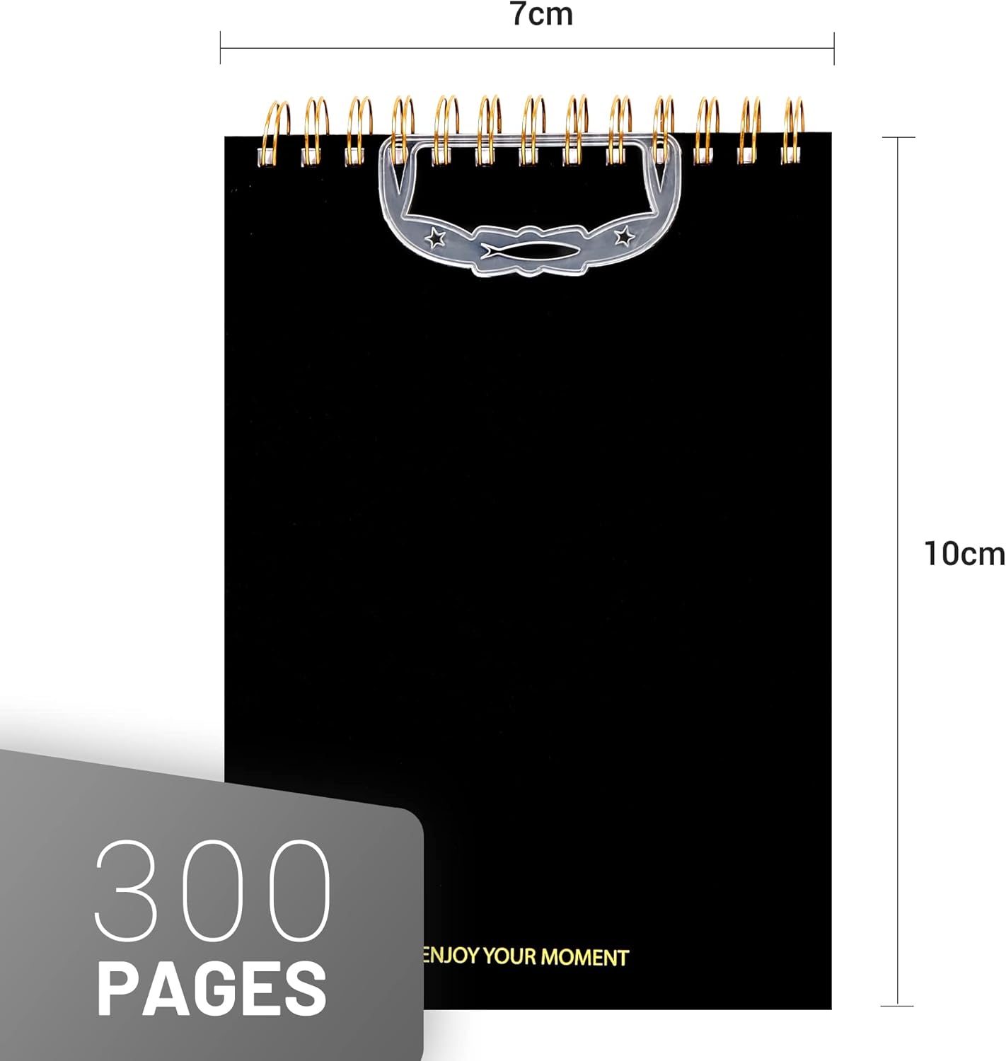 Yoment Top – Cuadernos de espiral, duraderos, grandes, con rayas, 7 x 10 pulgadas, cubierta impermeable, 300 páginas rayadas, cuadernos en espiral,