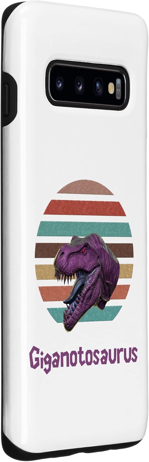 Galaxy S10 Giganotosaurus Retro T rex prehistoric dinosaur Father’s day Case