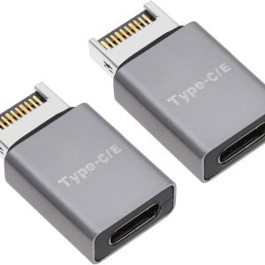 2 unids USB 3.1 Tipo E a Tipo C Adaptador de metal Placa base de computadora Adaptador frontal Accesorios de computadora 10Gbps 1.004×0.571×0.272 in 2 unids USB 3.1 Tipo E a Tipo C Adaptador de metal Placa base de computadora Adaptador frontal Accesorios de computadora 10Gbps 1.004×0.571×0.272 in
