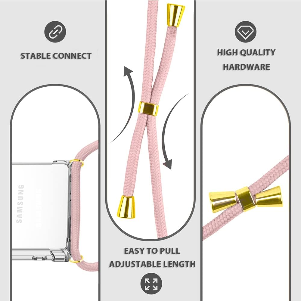 YESPURE Funda para Samsung Galaxy S22 Ultra con correa ajustable para el cuello cruzada, funda de teléfono con cordón para Galaxy S22 Ultra, funda