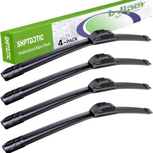 SHPTDJTIC Limpiaparabrisas prémium de 26 pulgadas + 20 pulgadas, para todas las estaciones (26 + 20 pulgadas), 2 unidades (paquete de 4) SHPTDJTIC Limpiaparabrisas prémium de 26 pulgadas + 20 pulgadas, para todas las estaciones (26 + 20 pulgadas), 2 unidades (paquete de 4)