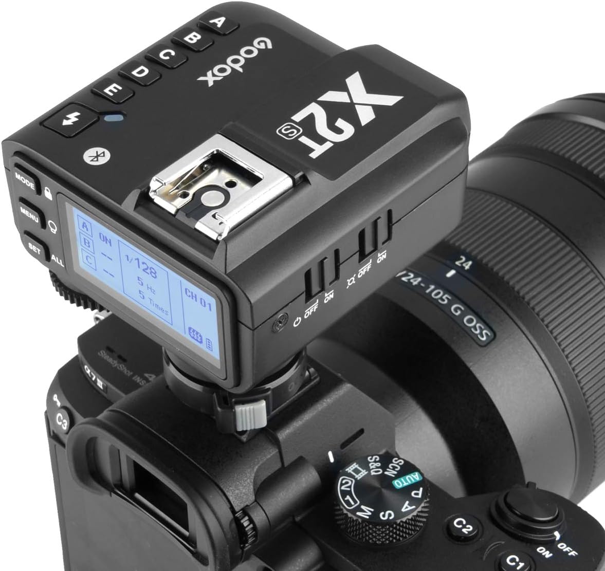 Godox Disparador de flash inalámbrico X2T-S TTL para conexión Bluetooth Sony, compatible con contoller de aplicaciones iOSAndroid, HSS 18000s,