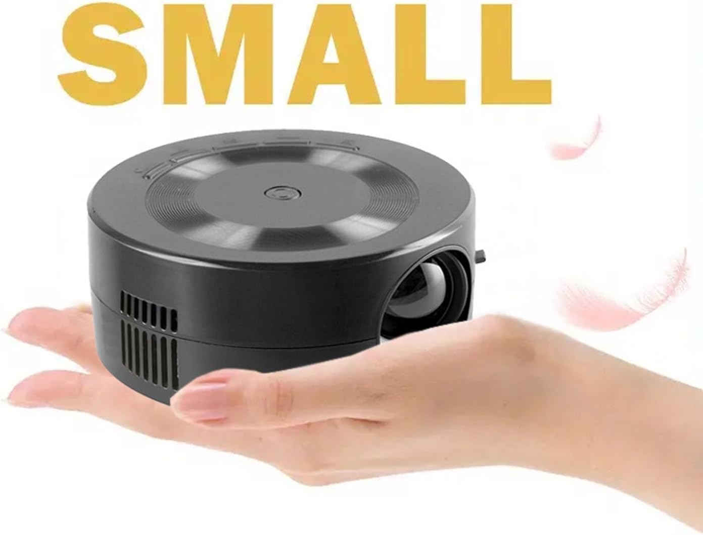 Mini proyector WiFi con la misma función de pantalla, lente óptica, altavoz integrado para iOS para tableta Android, proyector de cine en casa