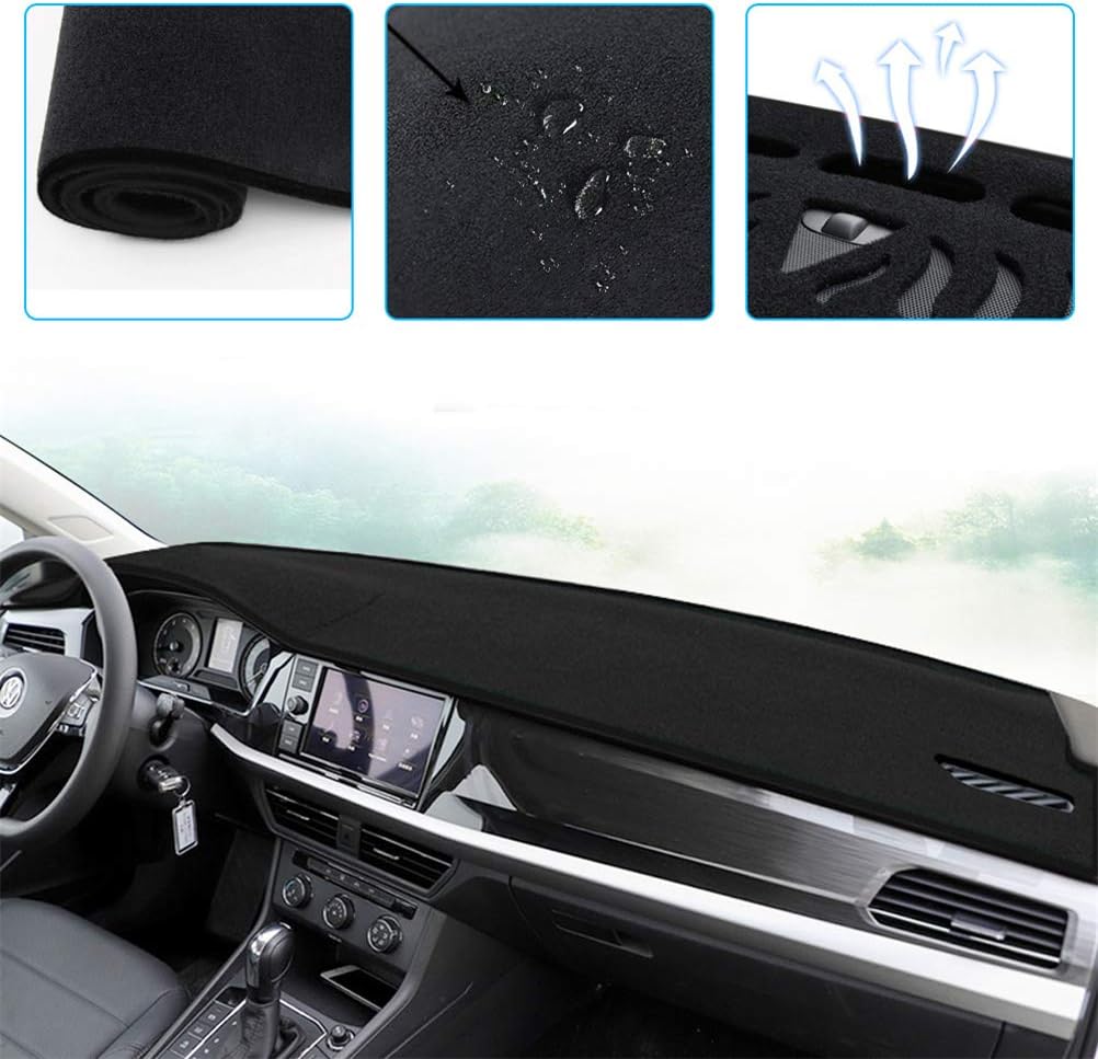 Tablero de salpicadero cubierta para Veracruz 2007-2012 protector solar del coche protector de alfombra almohadilla resistente al calor negro+borde