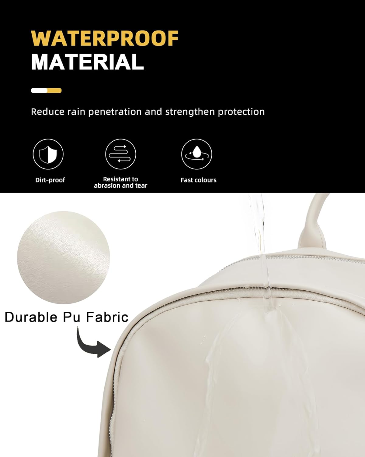 VECAVE Mochila ligera para mujeres y hombres, mochila casual de viaje para laptop, A1-beige-2, Mochila casual