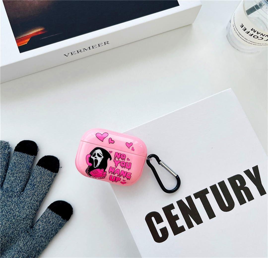 Divertida funda Screamer para Airpod Pro de 2 generación, diseño de piel genial y emocionante, compatible con Airpod Pro 2 IMD, bonito llavero
