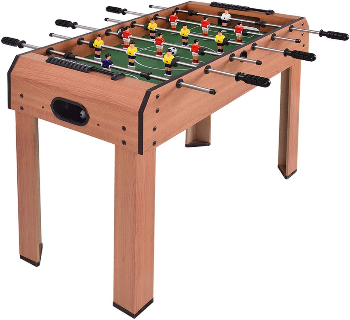 Giantex Mesa de futbolín de 37 pulgadas, mesa de juego de fútbol de competición de madera con 2 bolas, 2 soportes para tazas, futbolín de mesa