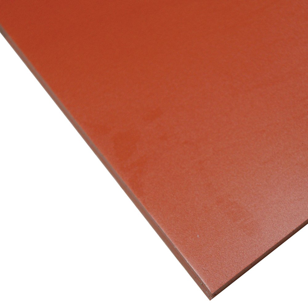 Small Parts 36-007R-250-004-036 Hoja de silicona, durómetro 70A, acabado liso, sin respaldo, 0.25″ de grosor, 4″ de ancho, 36″ de largo, rojo