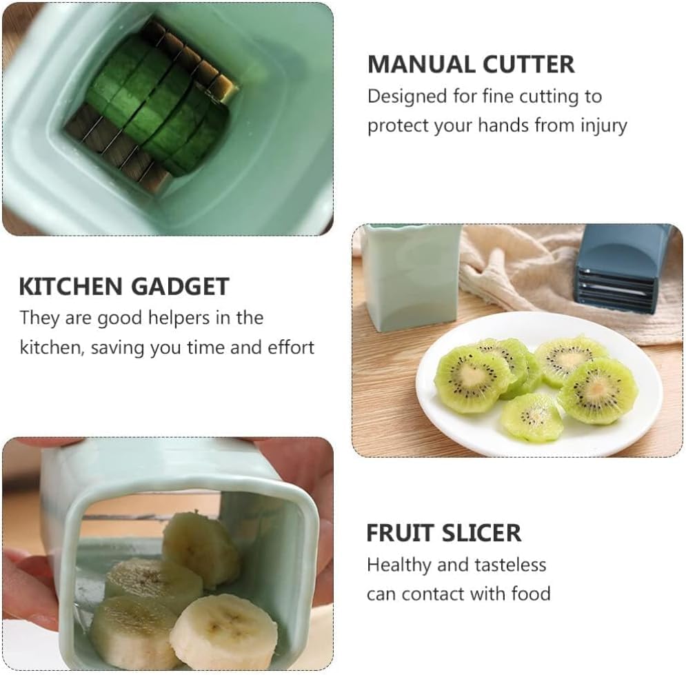 JOYSAND Paquete de 2 rebanadoras de fresas, cortador de frutas, cortador de huevos, cortador de tazas, taza de acero inoxidable para frutas suaves,