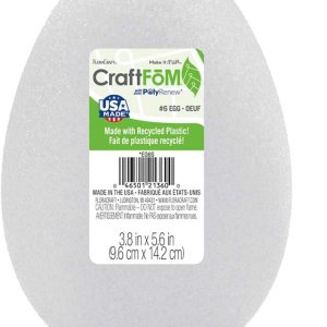 FloraCraft CraftFM – Huevo de 3.8 x 5.6 pulgadas, color blanco FloraCraft CraftFM – Huevo de 3.8 x 5.6 pulgadas, color blanco