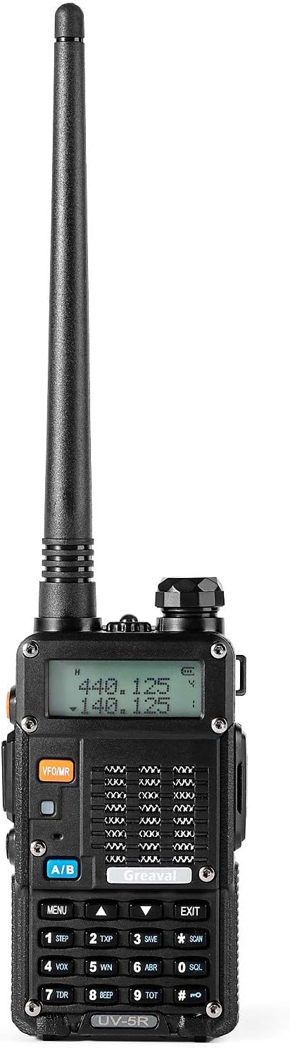 Paquete de 3 radioaficiones de mano (UV-5R) de largo alcance UHF VHF de doble banda de 2 vías con batería recargable de iones de litio Walkie