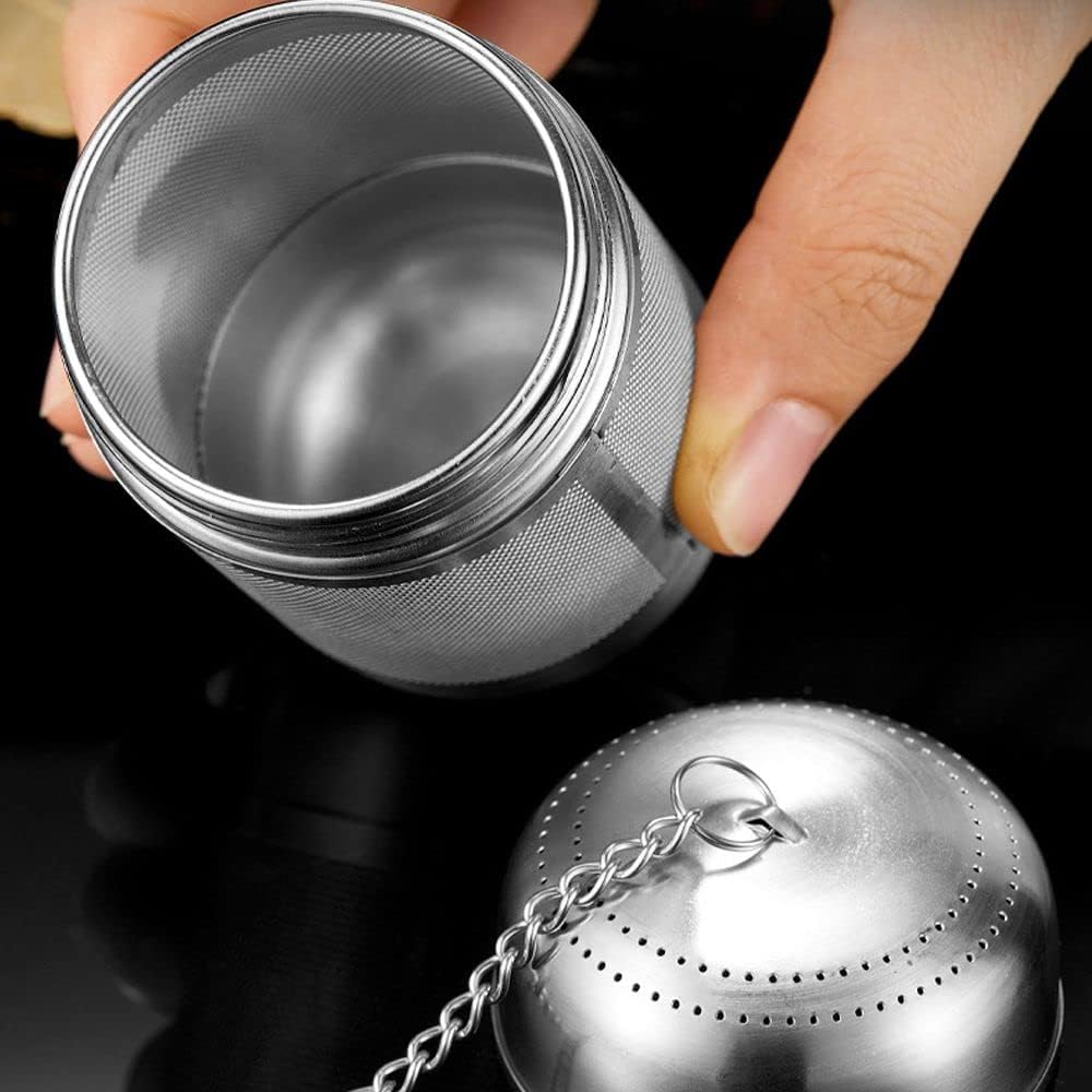 1 colador de té, infusor de té de acero inoxidable, hojas de té, condimentos de especias, tetera, filtro de café de malla fina (S, plateado)