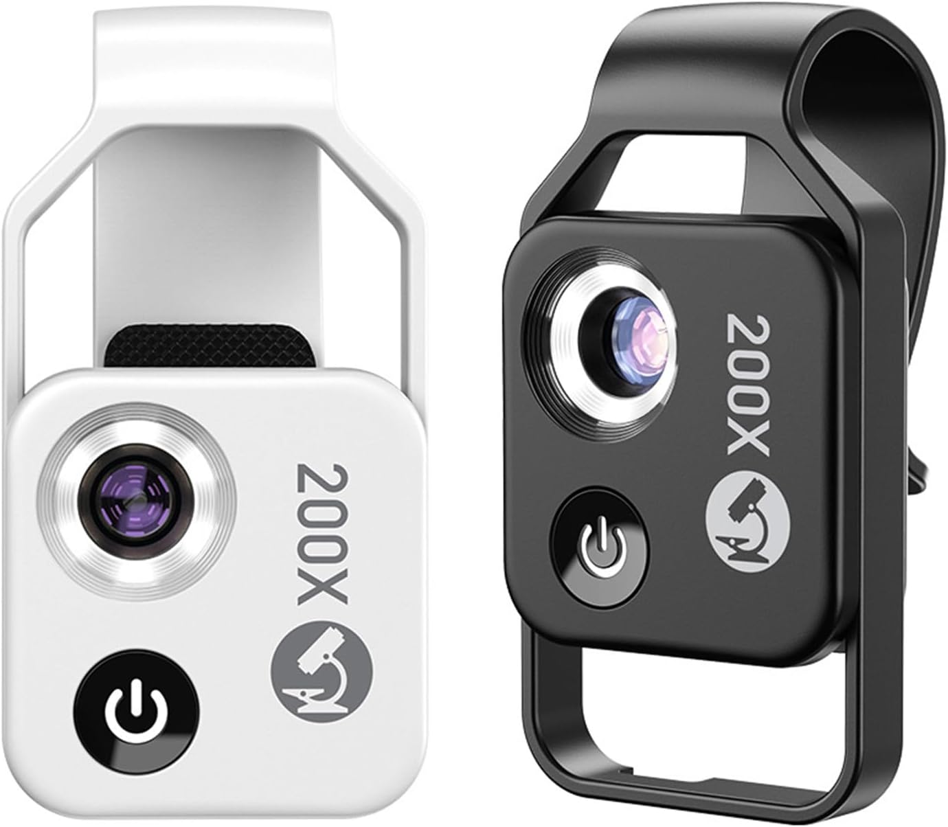 ANXPTIME Mini microscopio de bolsillo para teléfono 200X con luz LED CPL Microscopio digital Accesorios de cámara para la mayoría de teléfonos