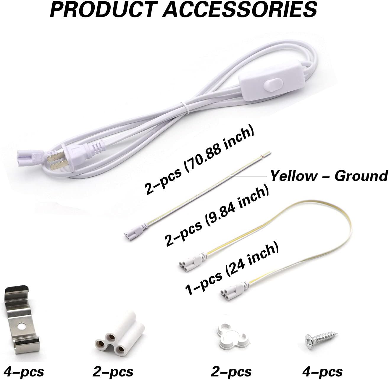 Striplight Lámpara LED para tienda, 12 pulgadas, 5 W, 580 lm, cubierta esmerilada, 6500 K, tubo de luz integrado T5, salida alta, blanco más