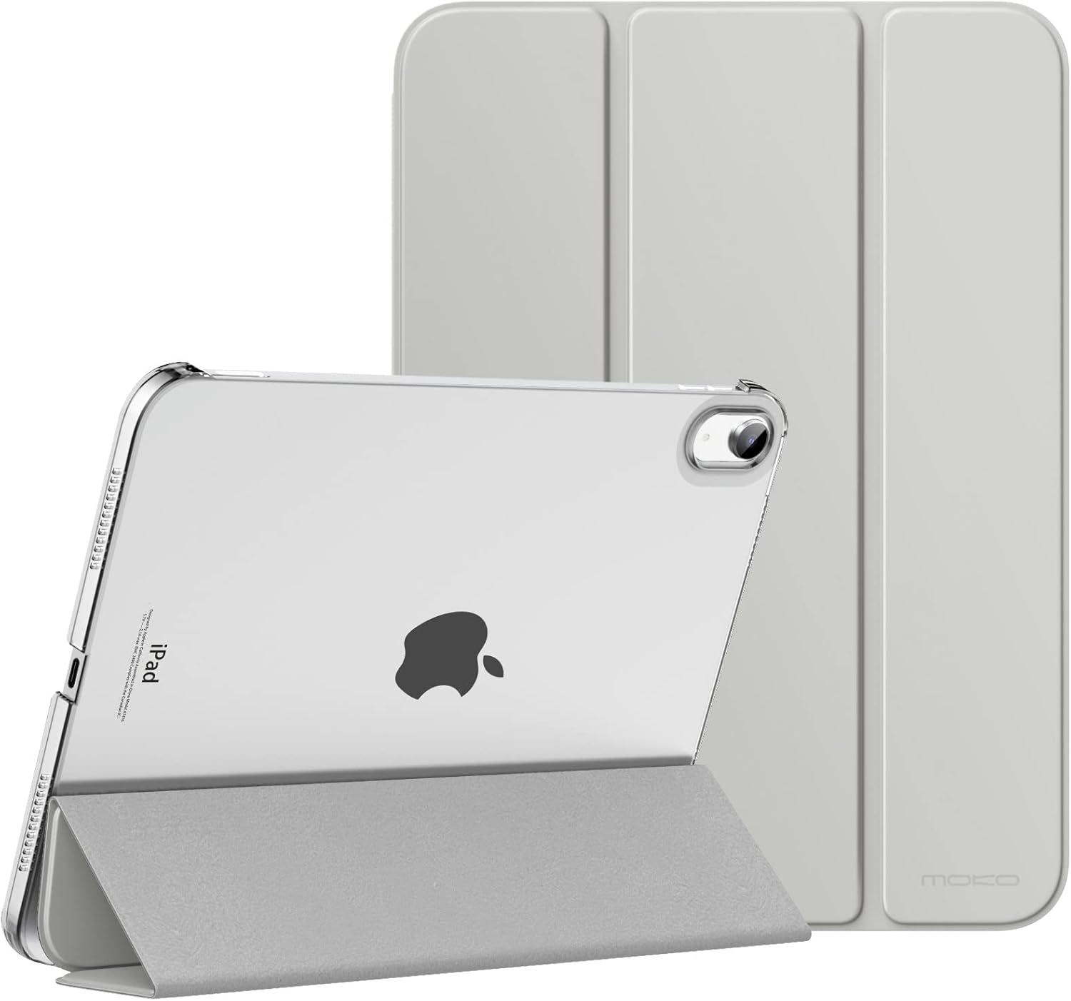 MoKo Funda para iPad de 10 generación 2022, carcasa trasera translúcida de policarbonato duro delgado para iPad de 10.9 pulgadas 2022, compatible