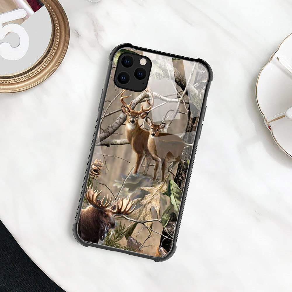 DAIZAG Funda compatible con iPhone 13, funda de protección contra caídas de ciervos de camuflaje para iPhone 13, diseño de bordes de TPU suave para