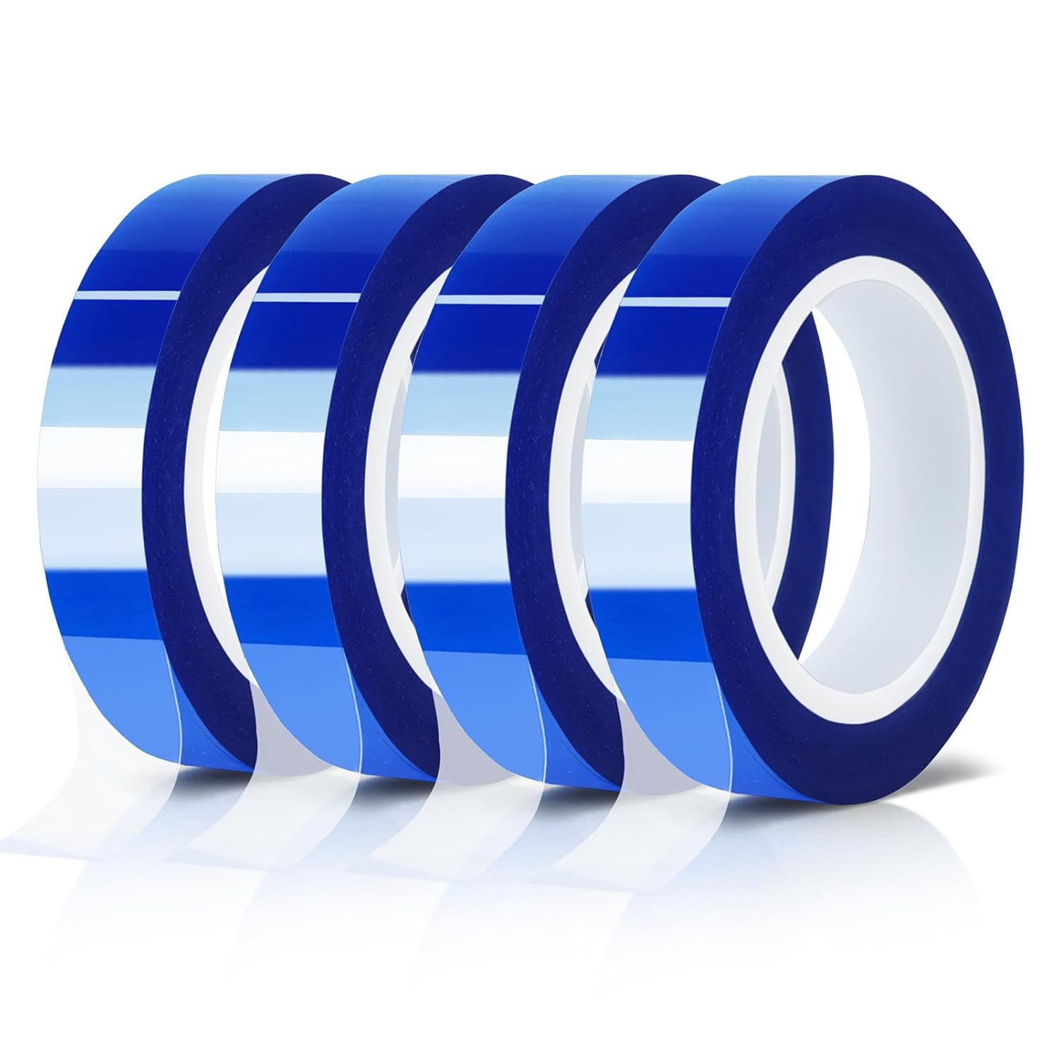 4 rollos de cinta térmica azul de alta temperatura, resistente al calor, cinta de transferencia de calor para sublimación de calor, vinilo de prensa