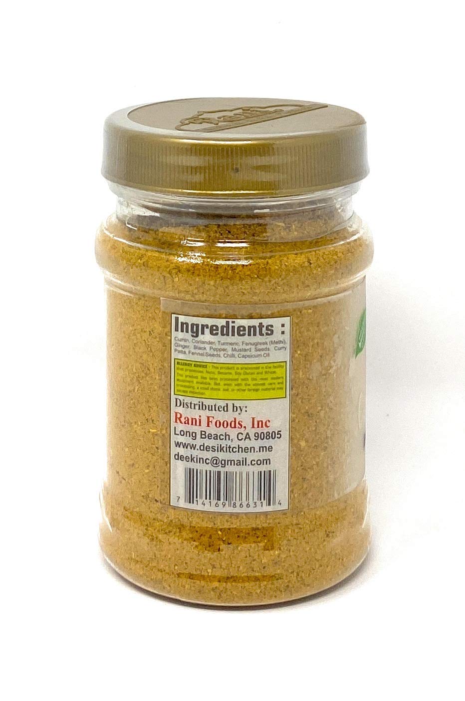 Desi Kitchen Spices All Natural  Sin OMG  Vegano  Sin sal  Curry en polvo caliente (mezcla de curry indio caliente) 3 onzas