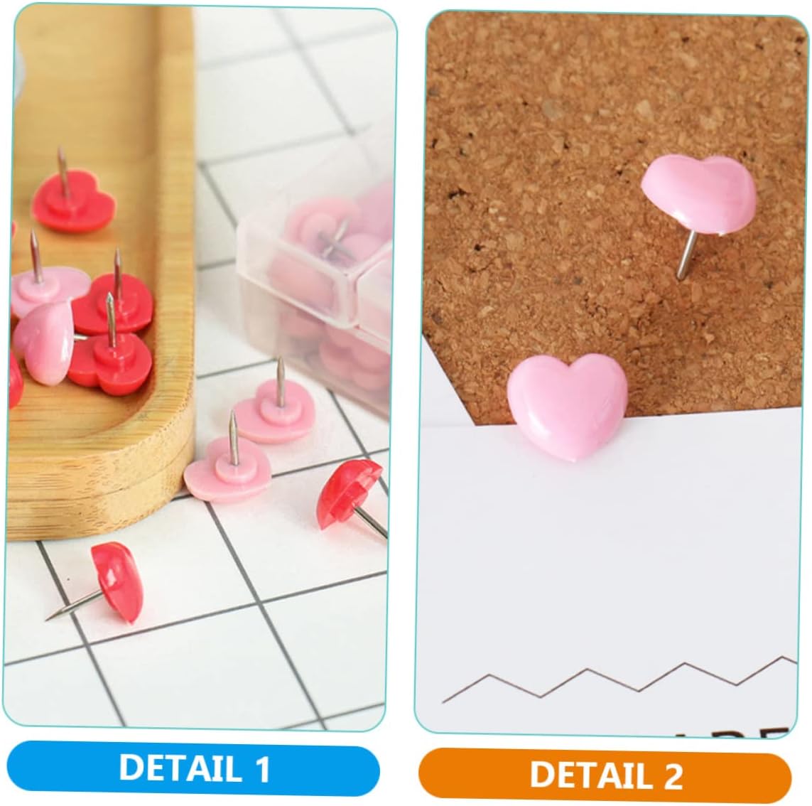 Abaodam 12 Boxes Thumbtack Work Desk Accessories Accesorios para Escritorio Office Desk Accessories Desk Accessory Multi-Function Thumb Tacks Push