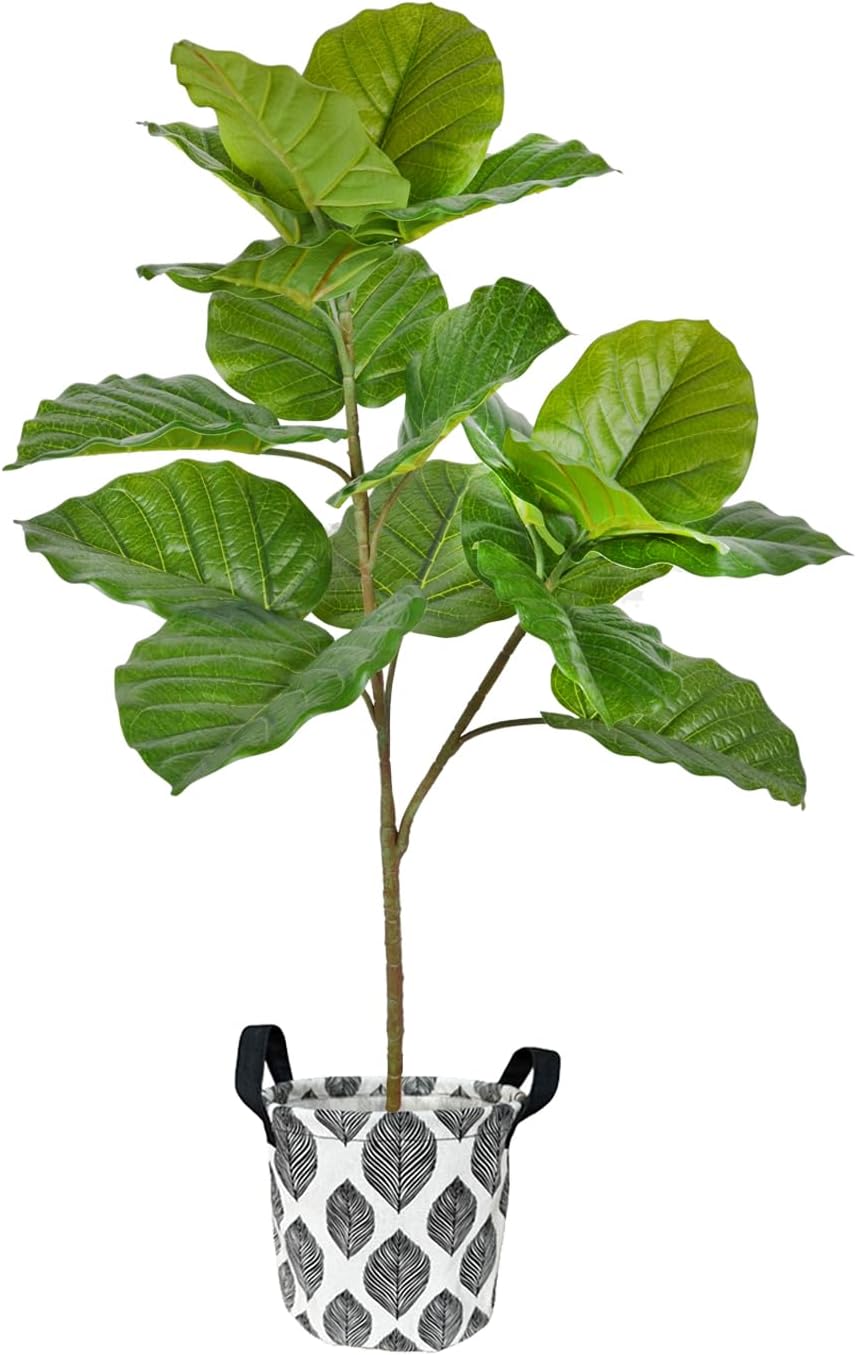 Árbol artificial de Umbellata Ficus Umbellata de 39 pulgadas de alto, árbol de imitación al tacto para decoración del hogar, oficina, centro
