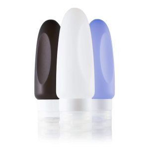 Peak Gear Contenedores de viaje, botellas de silicona. A prueba de fugas. Contenedores de viaje pequeños aprobados por la TSA (paquete de 3 botellas) Peak Gear Contenedores de viaje, botellas de silicona. A prueba de fugas. Contenedores de viaje pequeños aprobados por la TSA (paquete de 3 botellas)