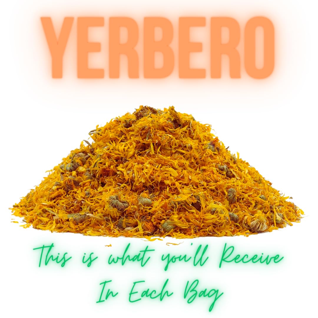Yerbero – Flores de caléndula té de hierbas sueltas a granel 16oz (1 lb) (4.02 oz)  Flores de caléndula  Flores de caléndula  Para preparar té de