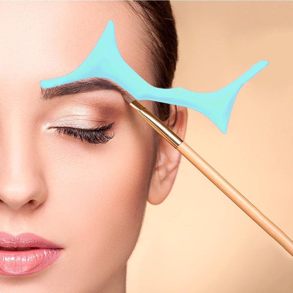 4 plantillas todo en uno para delineador de ojos, puntas de alas, deflector de sombra de ojos, protector de pestañas de rímel + ayuda de silicona