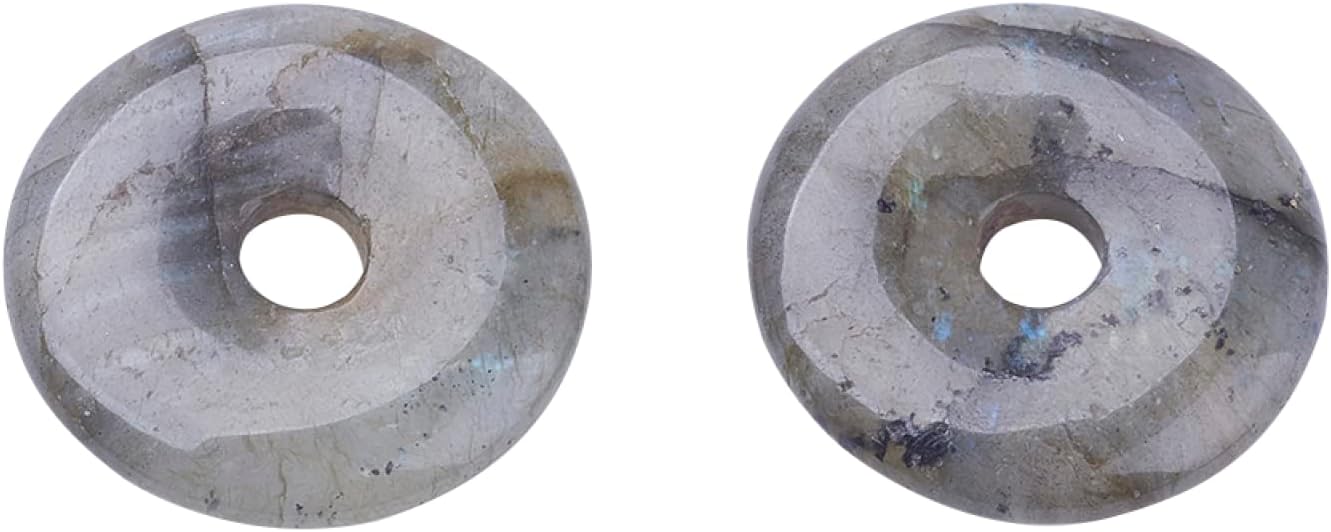 Mega Pet 5 dijes de piedras preciosas naturales de 1.181 in en forma de dona, redondos, planos, para hacer pulseras, collares, joyas