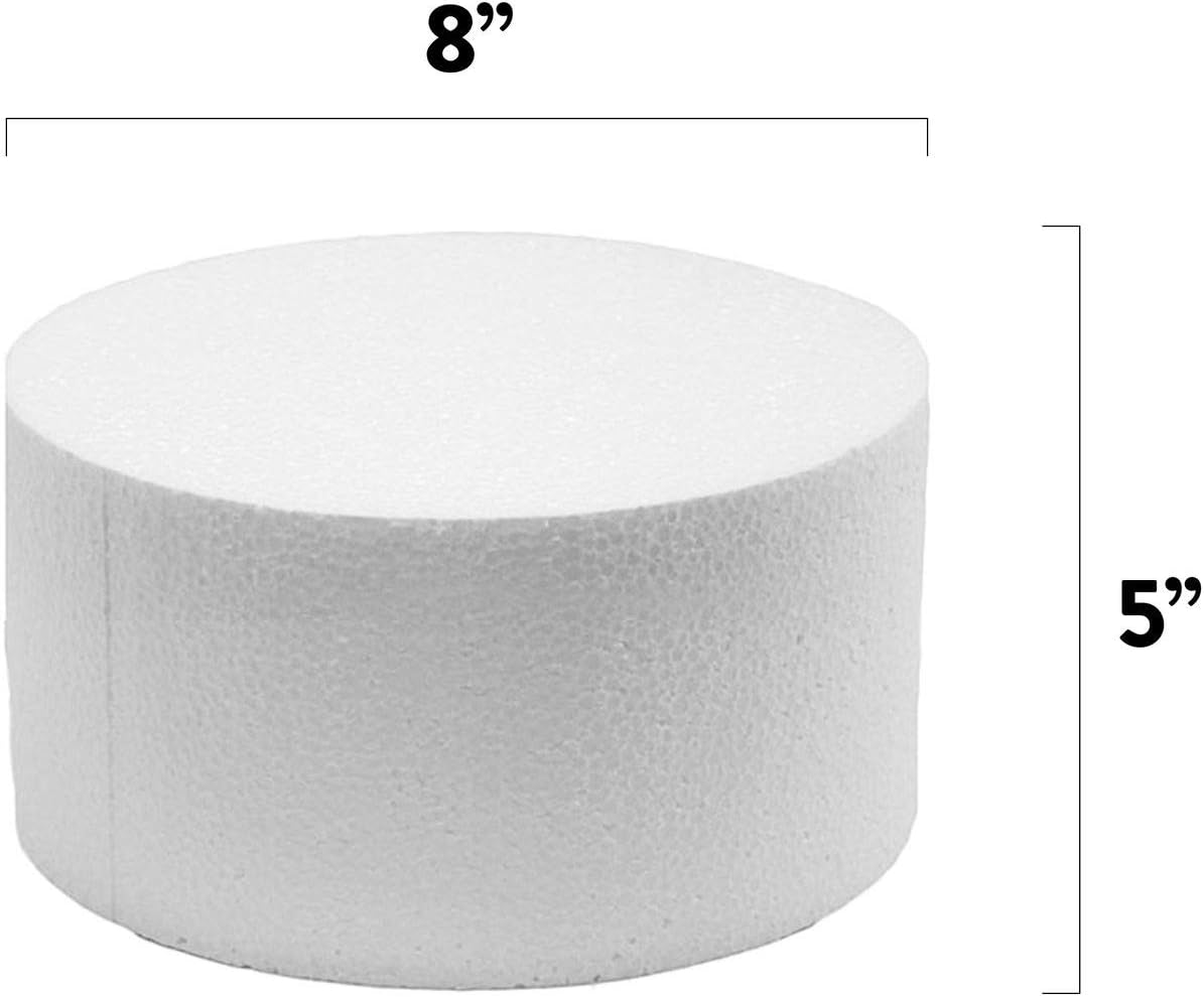 Global Sugar Art Cake Dummy Redondo, 8 x 5 Pulgadas