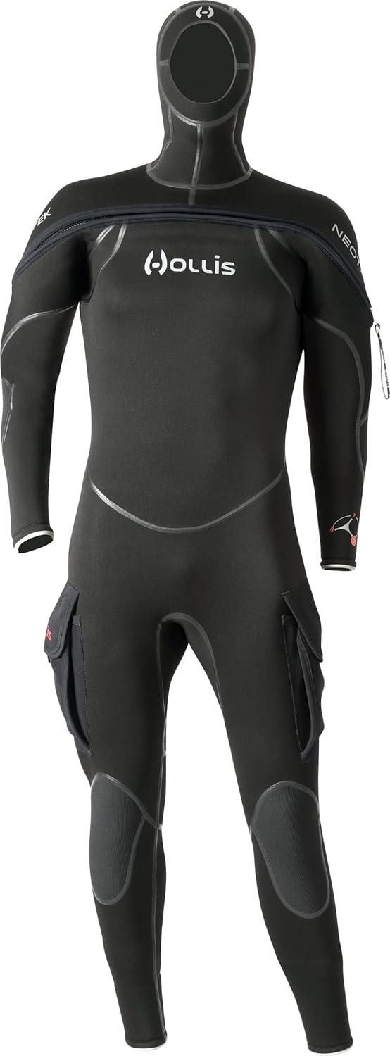 Hollis 876mm NeoTek V2 Unisex Hooded Semi-Dry Suit – XX-Large