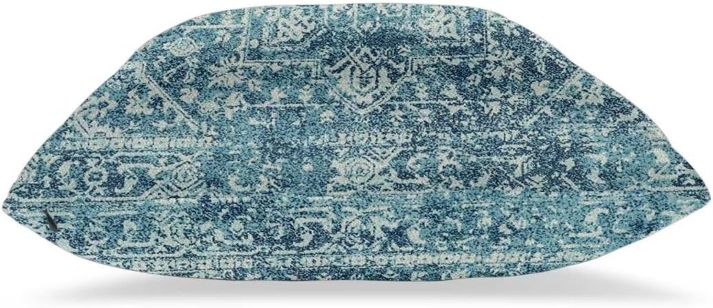 Juego de 2 fundas de almohada bohemias color verde azulado de 16 x 16 pulgadas, patrón de alfombra bohemia para exteriores, almohadas decorativas de