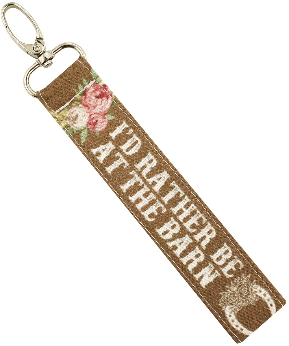 Horse Gifts For Women, Horseshoe Keychain, Equestrian Accessories, Country Girl, I’d Rather Be At The Barn