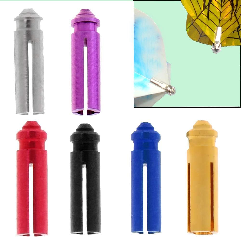 18 protectores de ala de dardos de aleación de aluminio, accesorios fijos de 90 grados, 6 colores
