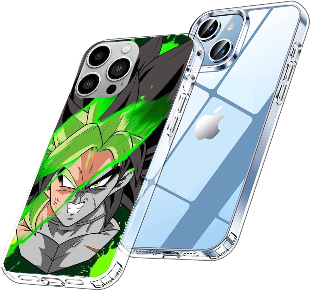 Funda para teléfono Broly compatible con iPhone 12 Pro Max Scratch Charm TPU Transparente Bumper 5G