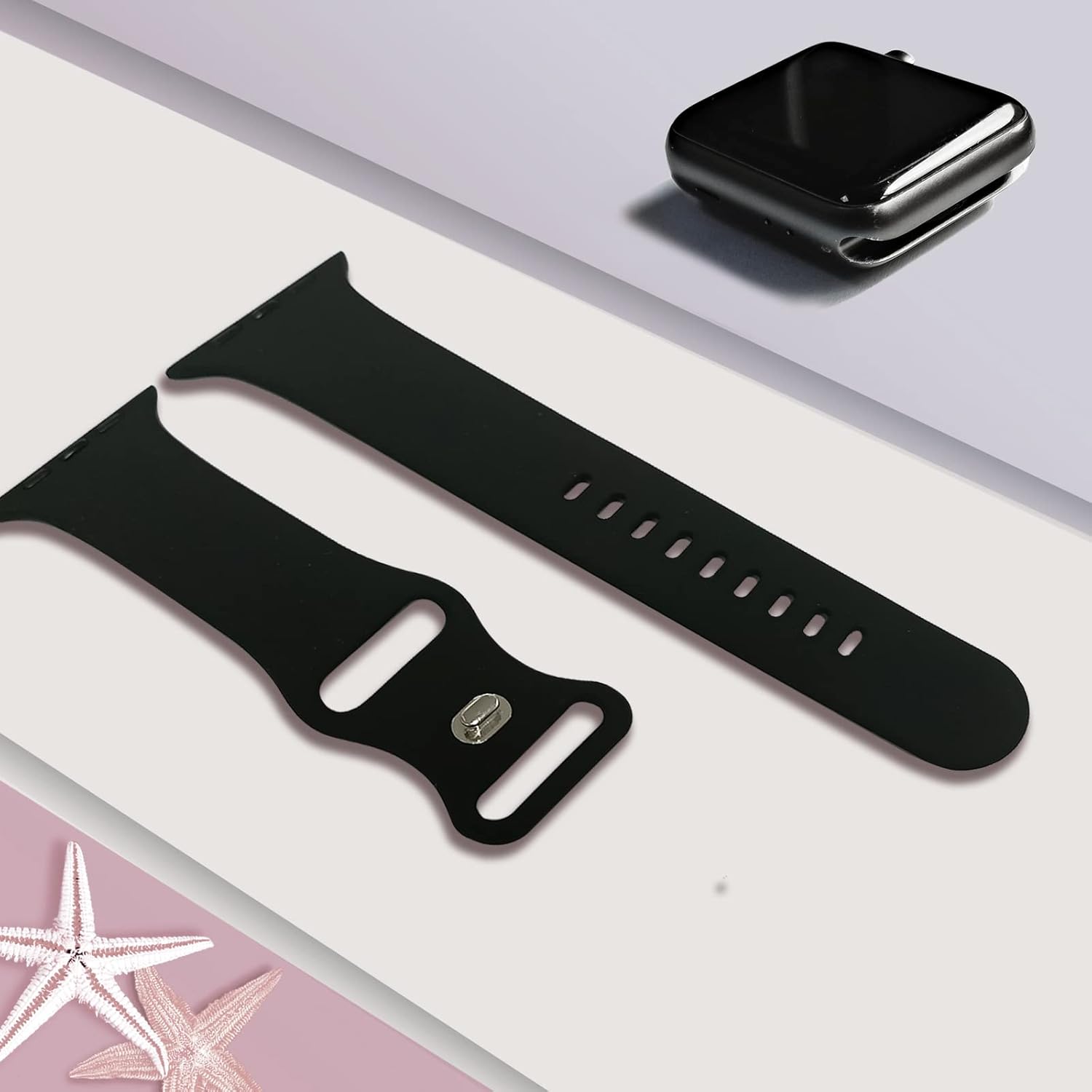 Brigtlaiff Paquete de 8 correas compatibles con Apple Watch de 1.496 pulgadas, 1.575 pulgadas, 1.614 pulgadas, 1.654 pulgadas, 1.732 pulgadas, 1.772