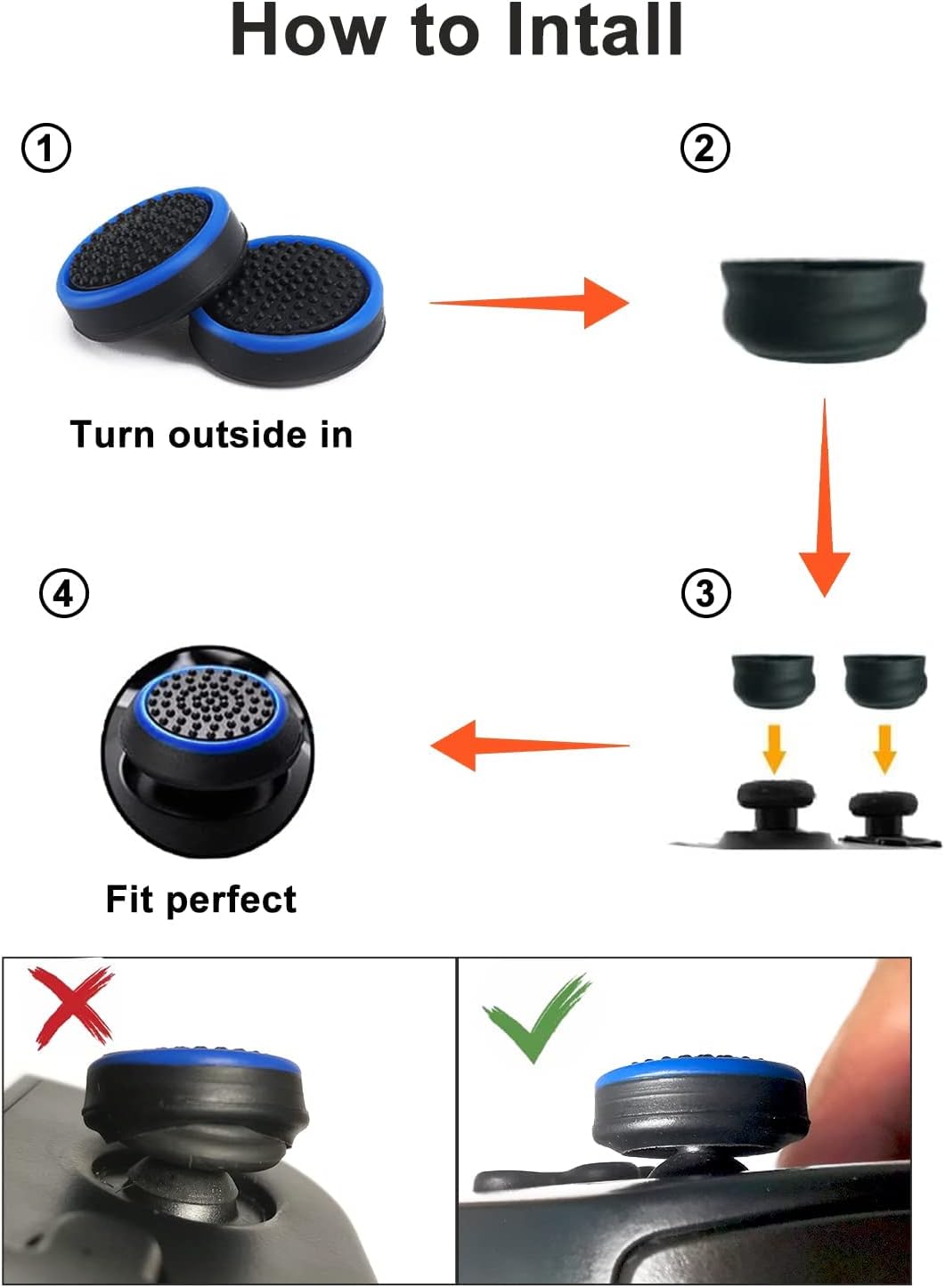 Funda delgada para Razer Kishi  Gamevice con control móvil de juegos con palancas de pulgar y mosquetón (tecnológico-negro)