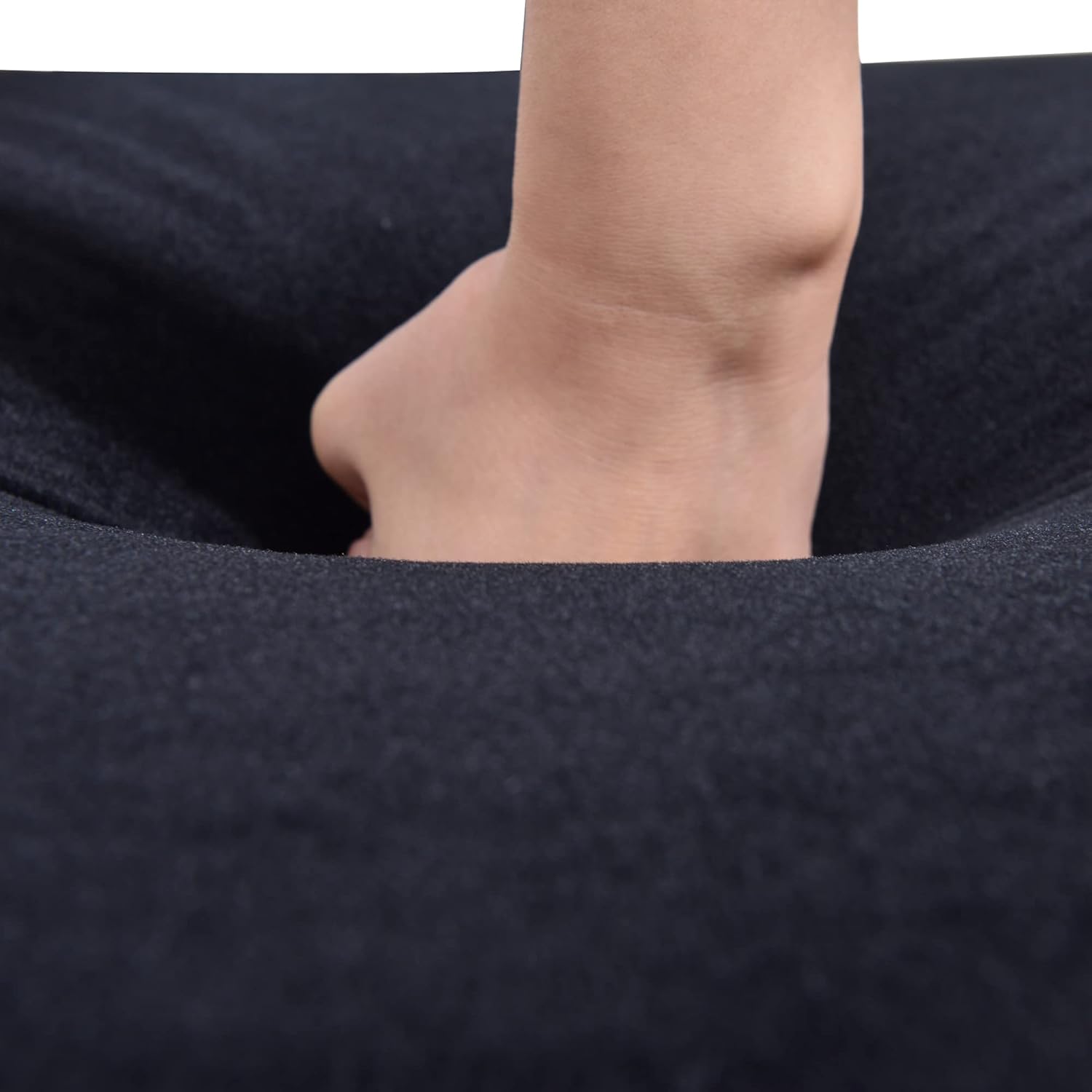 Bellemave Sofá moderno para sala de estar, diseño en forma de L, silla reclinable de tela tapizada para interiores, color negro