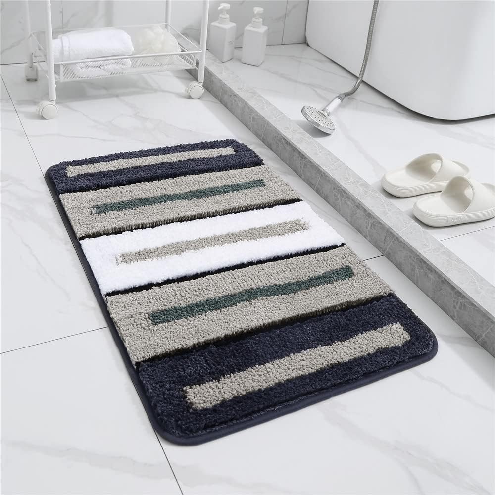 MRL Alfombra de baño, ultra suave y absorbente de agua, lavable a máquina, alfombra de baño lanuda de microfibra de lujo, tapetes de baño
