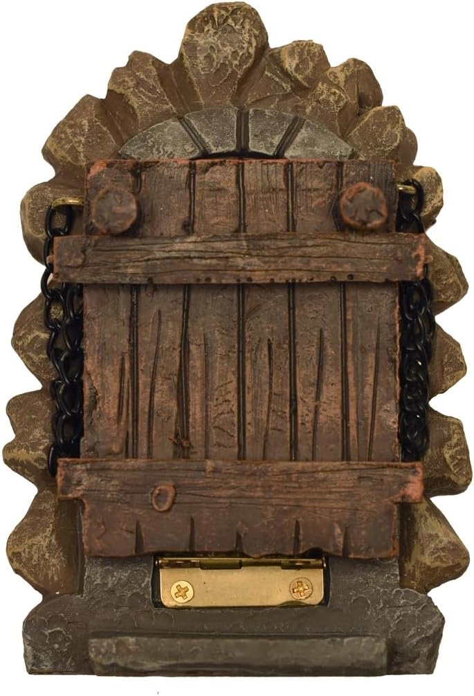 Treasure Gurus – Puente de madera en miniatura para jardín de hadas, mini puente de piedra para decoración de casa de muñecas, accesorios de