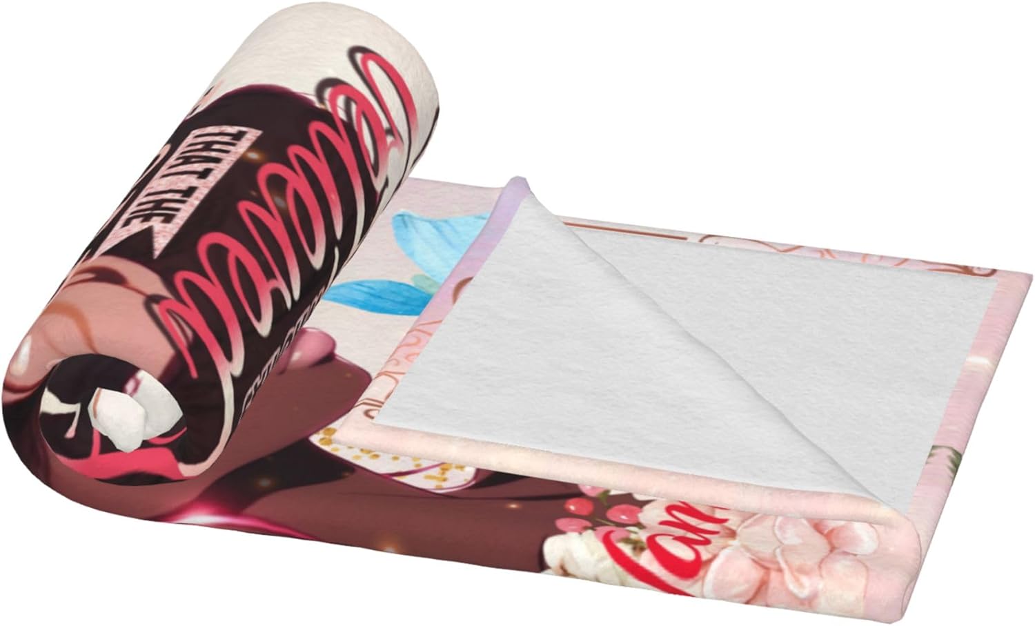 Manta afroamericana personalizada, tamaño Queen, niña negra, mujeres afro, con cita inspiradora, manta de franela para dormitorio, cama, mantas
