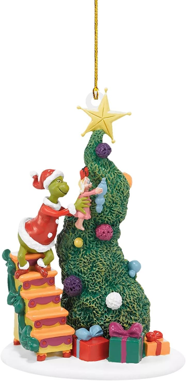 Adorno colgante de acrílico de invernadero de Navidad, árbol de Navidad, colgante de dibujos animados para el hogar, mochila retrovisora del