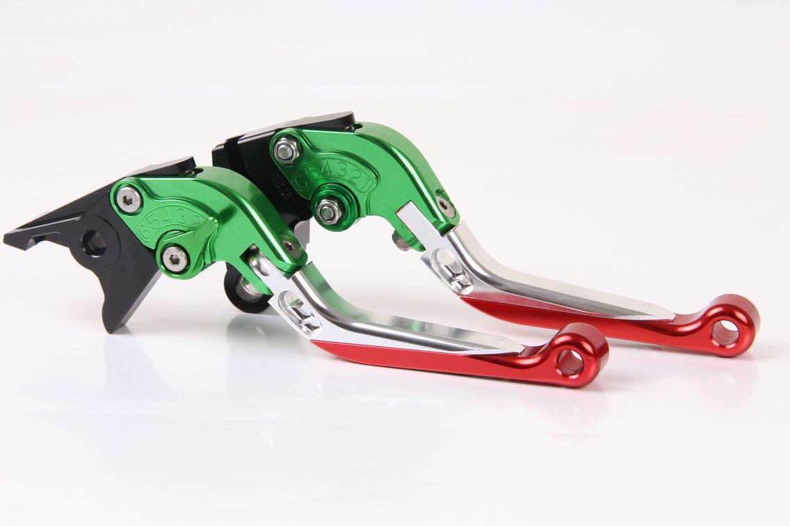 motor-mh Palancas Embrague Freno para Ducati 821 Monster 2014-2017 (Verde Rojo)